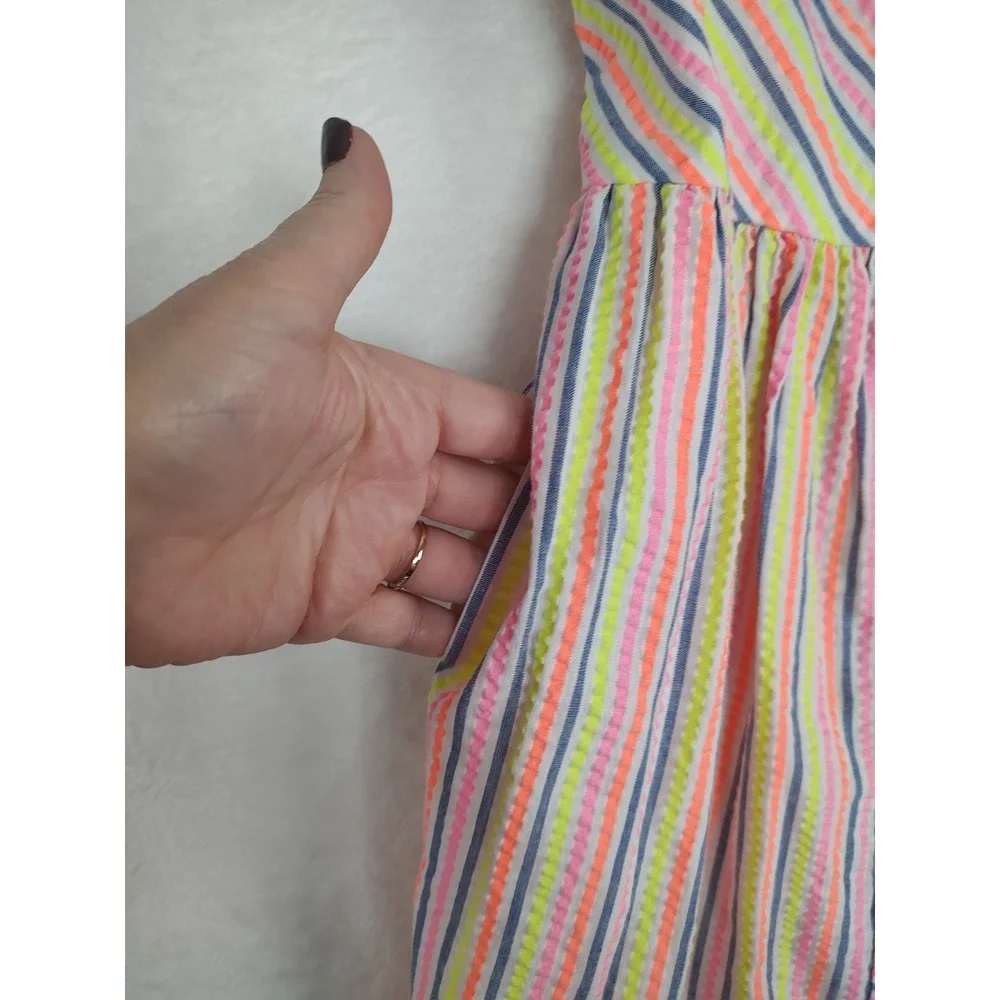 bonnie jean girls dress Size 6 Rainbow‎ Stripe Summer Sleeveless  Dress